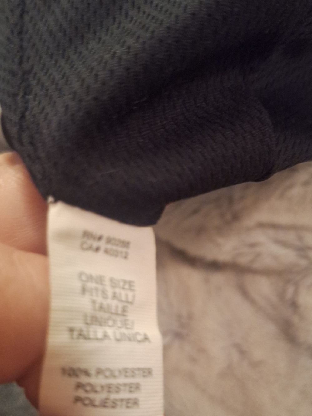 adidas Black Fleece Hat with White Logo - Picture 5 of 5